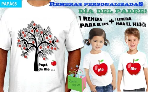 Restricción deslealtad pureza Remeras Dia Del Padre Papá + Hijo Estampado Personalizado