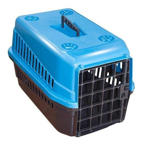 Caixa De Transporte N3 Para Cães E Gatos Grande Azul