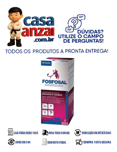 Kit Com 2 Virbac Fosfosal 100 Ml