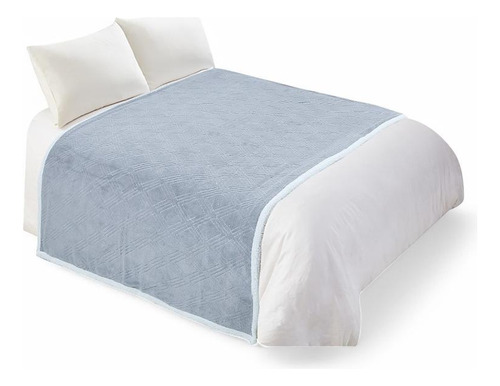 Manta De Polar Sherpa Suave Grande 130x160 Cm Gris