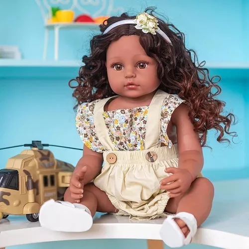 55cm terminou boneca de bebê reborn juliana artesanal enraizado