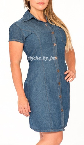 Vestido Jean Corto Chambray, Casual, Moda, Hermoso, Comodo