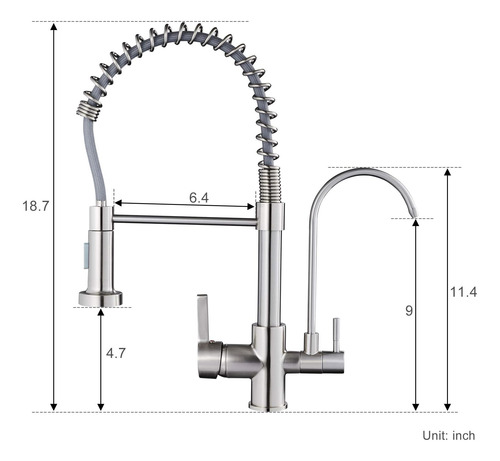 Menatt Purifier Kitchen Faucet, Comercial 3 En 1 Grifo De De