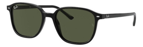 Gafas de sol polarizados Ray-Ban Leonard Standard con marco de acetato color polished black, lente green clásica, varilla polished black de acetato - RB2193