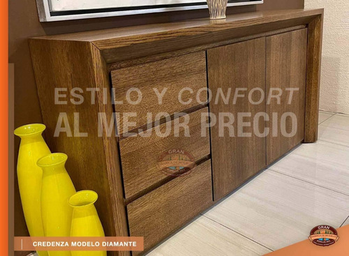 Bufetera Credenza Madera Chapa Encino 170cm