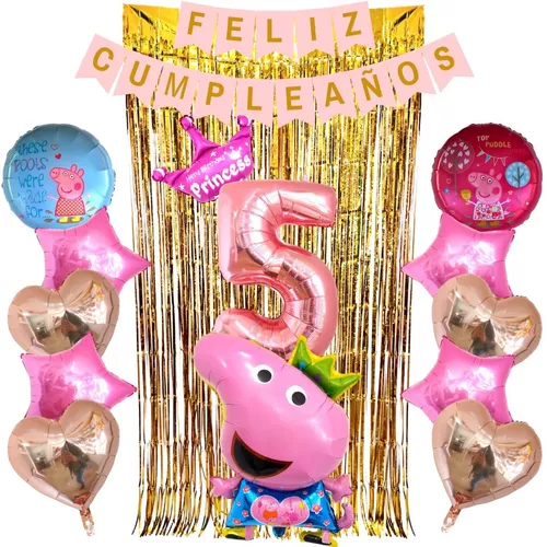 Globos Peppa Pig. Decoracion de Cumpleaños Peppa Pig