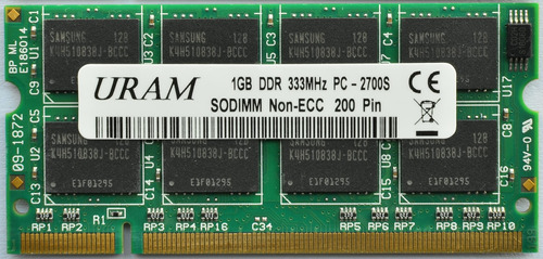 Uram Ddr Gb Pin Samsung Chip Modulo Memoria Para Portatil