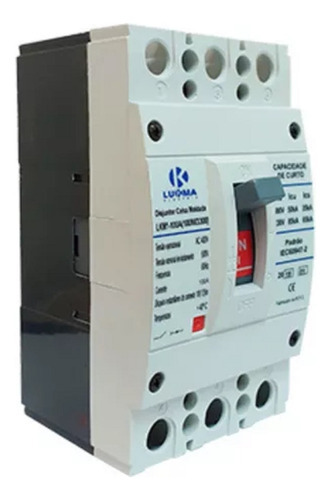 Disjuntor Caixa Moldada 200a Tripolar Fixo Lukma Lkm-1 400v