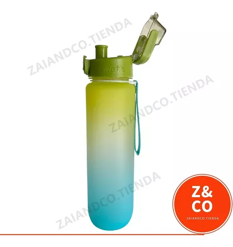 Botella Agua Plástico Motivacional + Medidas C/filtro 1000ml