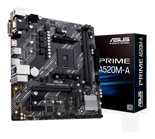 Imagem 1 de 1 de Placa Mãe Asus Prime A520m-e - Chipset Amd A520