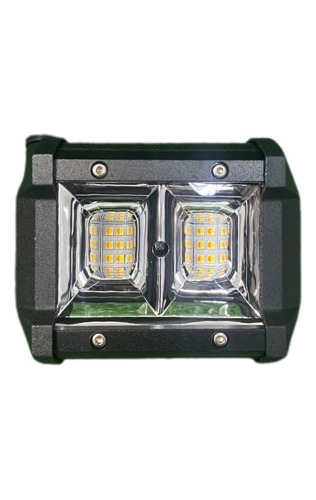 Faros Led 4 Pulgadas 12w Profundidad Blanco+ambar C/strobo 