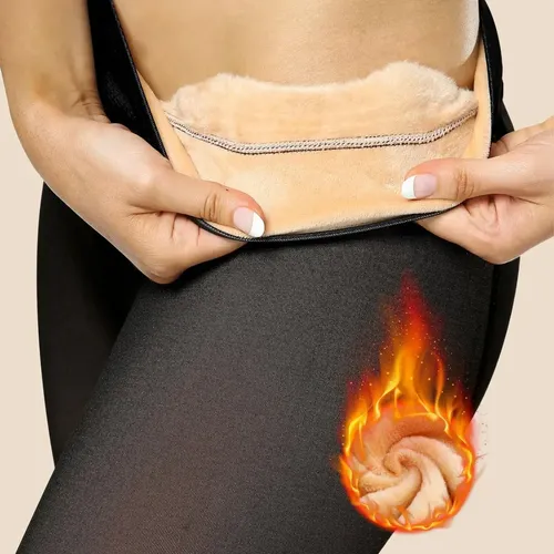 Meia  Calça de Lã Térmica Forrada com Pelinho