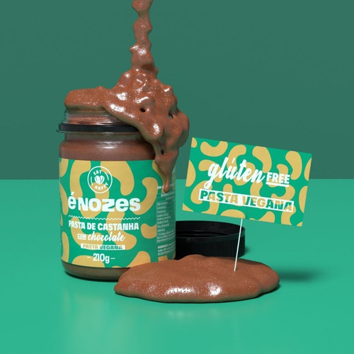 Imagem 2 de 3 de Pasta De Castanha Com Chocolate - É Nozes