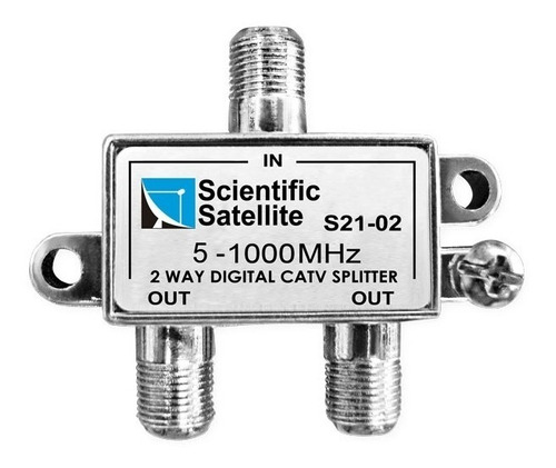 Splitter Scientific Satellite S21-02 02 Vias Coaxial Rg6