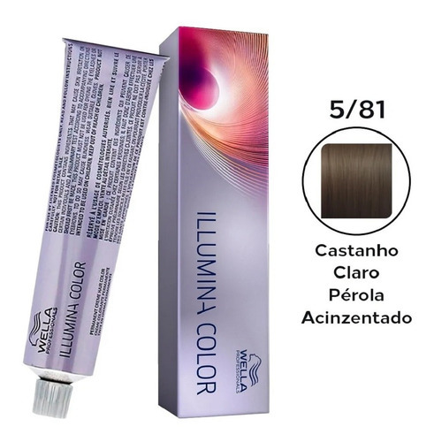 Tintura Wella  Ilumina Color Coloração Permanente em Creme tom 5/81 para cabelo