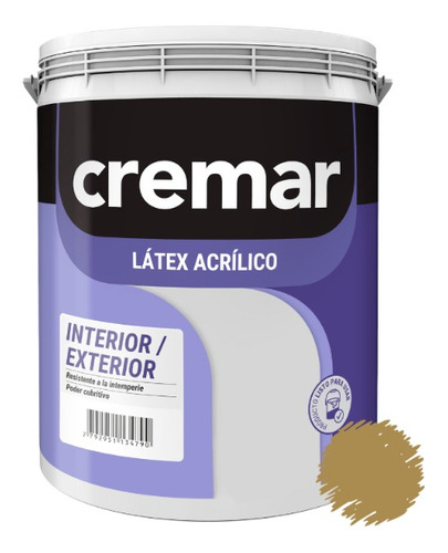 Pintura Látex Interior Exterior 10l Color Gris Cuarzo