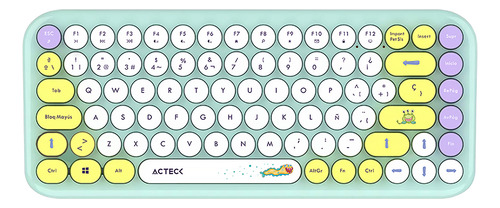 Kit Teclado Y Mouse Acteck Creator Mk480 Inalambrico Tiffany