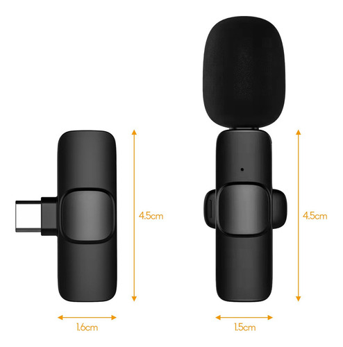 Mini Micrófono Lavalier Inalámbrico Con Clip Omnidireccional