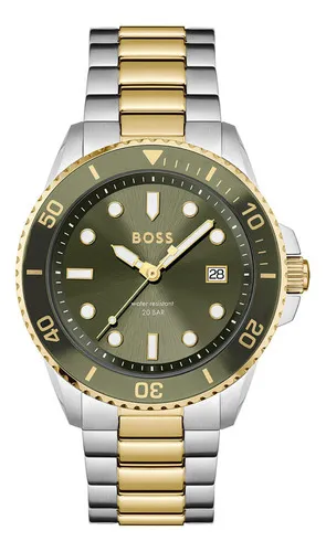 Reloj Boss Ace Para Hombre De Acero Plateado Dorado 1514011