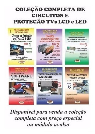 Livros Coleção Completa De Circuitos E Proteção Para Tvs Lcd