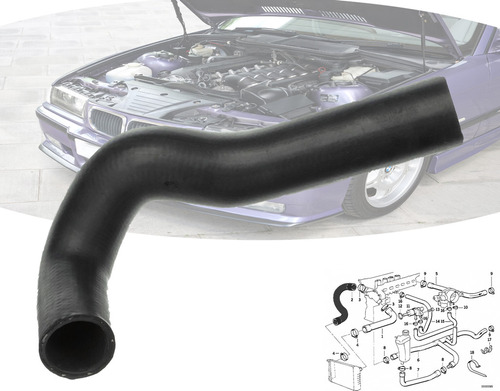 Tubo Flexível Do Radiador Bmw E36 323i 325i 328i 2.5 2.8