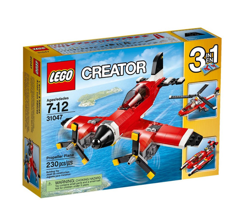 Lego Creator Avion Con Helices 230 Piezas 31047
