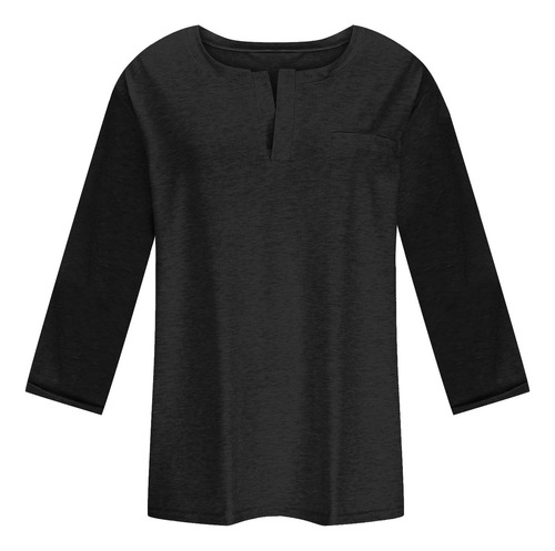 Camiseta M De Talla Grande Para Mujer, Blusa Con Cuello En V