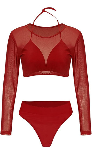 Yo Bikini De Estilo Clásico Sexy Color Sólido