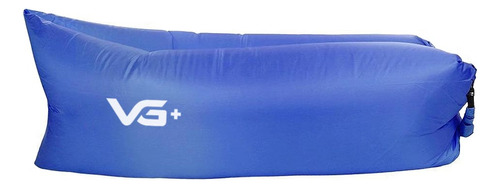 Sofá Puff Air Bag Inflável Para Camping Vg+ Cor Azul-escuro