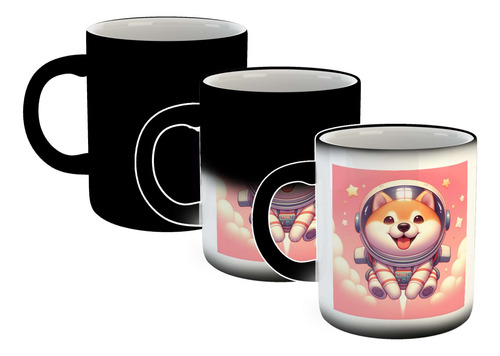 Taza Magica Shiba Inu Perrito Tierno Diseño Rosado