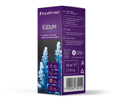 Iodum 50ml Aquaforest Yodo Corales Marinos Acuario