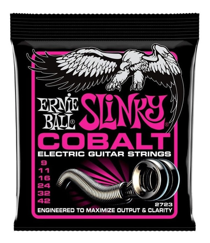 Encordado Ernie Ball Guitarra Electrica Slinky Cobalt 09 -42