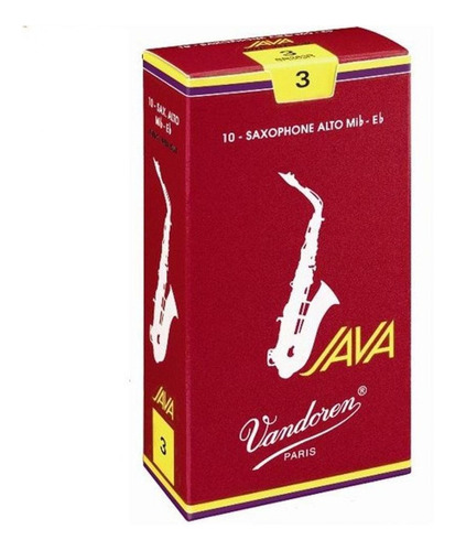  Vandoren Java Roja Cañas Saxofón Alto - 10 Cañas 