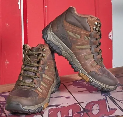 Botas Brahma Hombre Casual Nuevo Tf2998 Hikers Cuero Textil