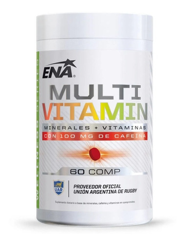 Ena Sport Multivitamin Minerales Vitaminas Cafeína 60 Comp