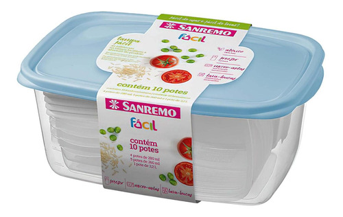 Kit 10 Potes 360ml 5 + Pote 280ml 4 + Pote 3,2l 1 Sanremo