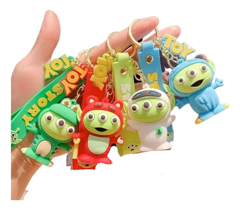 Paquete Llaveros De Silicona De Aliens Toy Story Cute Pixar