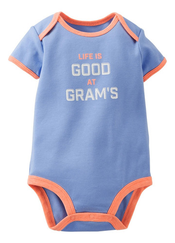 De Carter Bebé Niñas Slogan Body (baby), 12 Meses, Azul