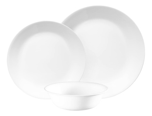 Corelle Juego De Vajilla (juego De 12 Piezas, Winter Frost .