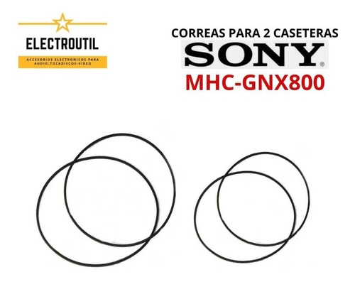 Imagen 1 de 1 de Correas Para Caseteras Sony Genezi Mhc-gnx800