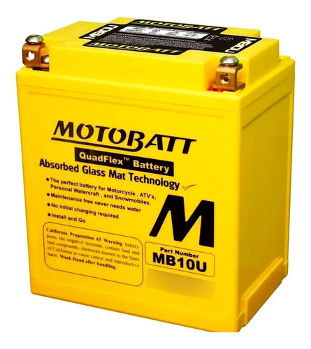 Bateria De Gel Motobatt Mb10u 14,5ah Suzuki Gs500 /gs500 E