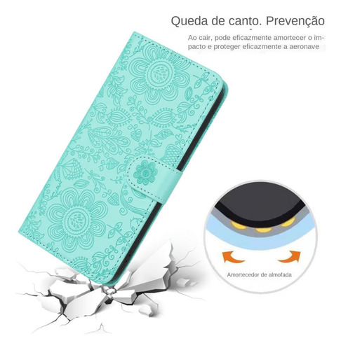 Funda De Piel Para Samsung A06 A16 A05 A15 A25 A35 A55 A14 A24 A34 A13 A12 A32 Con Estampado Floral Estampado, Funda Magnética
