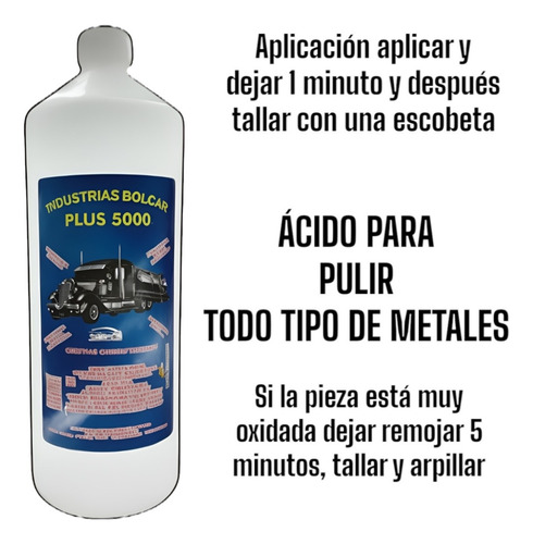 Pulimento Para Aluminio,cromo,metal Volcar Plus 5000 3lts