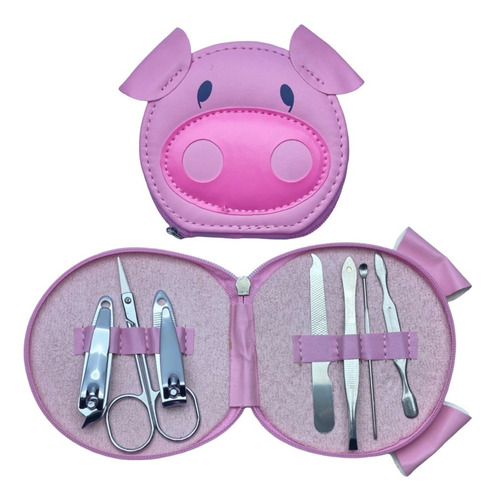 Kit De Uñas Cerdito 7 Piezas