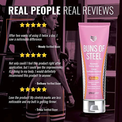 Buns Of Steel Protan 8oz Crema Fit Definicion Muslos Muscle