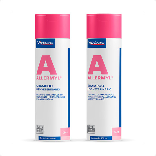 2 Allermyl Glyco Shampoo Hipoalergênico Virbac - 500ml