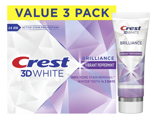 Pasta Dental Crest 3d White Brilliance Vibrant Peppermint