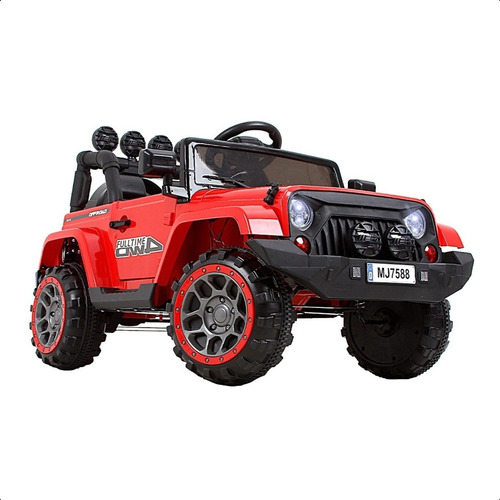 Carrinho Elétrico Infantil Jipe Vermelho 2 Motores Potente