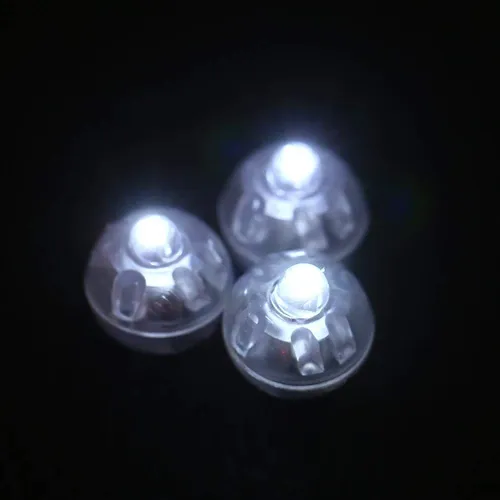 Luz De Destello Del Led, Luz Del Globo, 100pcs/lot Lámparas De Bola Llevadas Redondas Luces Del Globo Linterna Decoración Del Banquete De Boda De Navidad(blanco)