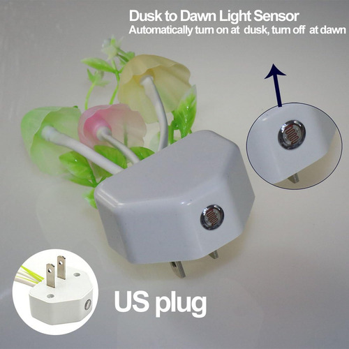 Paquete De 4 Luces Led De Noche Con Sensor Para Adultos Y Ni